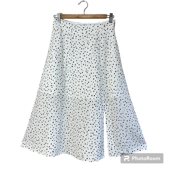 NWT Loft Linen Blend Polka Dot A-Line Skirt - Picture 2 of 16